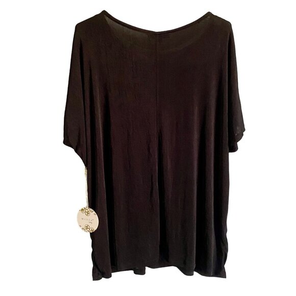 Misia Curvey Women's Black Button-Shoulder Top Size 2X NEW NWT - Picture 7 of 10